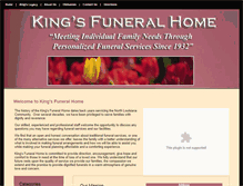 Tablet Screenshot of kingsfuneral.com